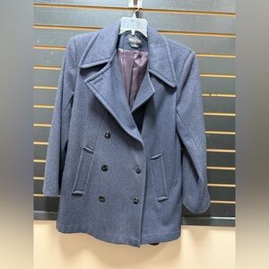 Braetan Wool Blend Navy Pea Coat Size S